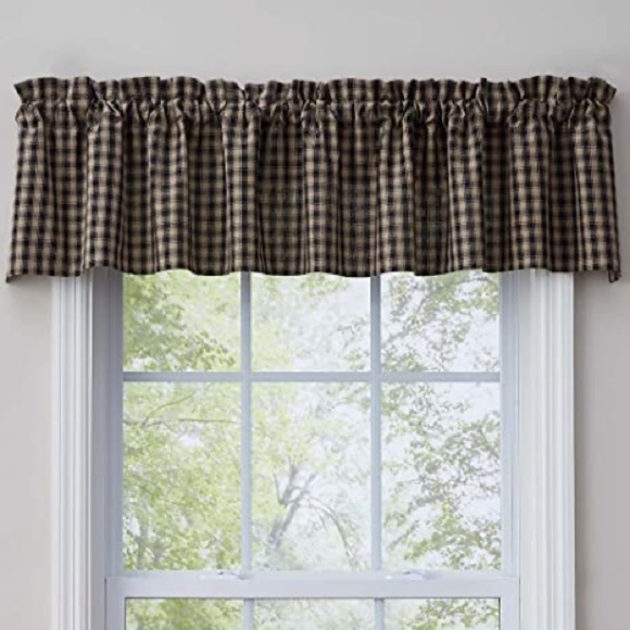 Park Designs Town and Country Black Valance 72x14” - Picture 1 of 3